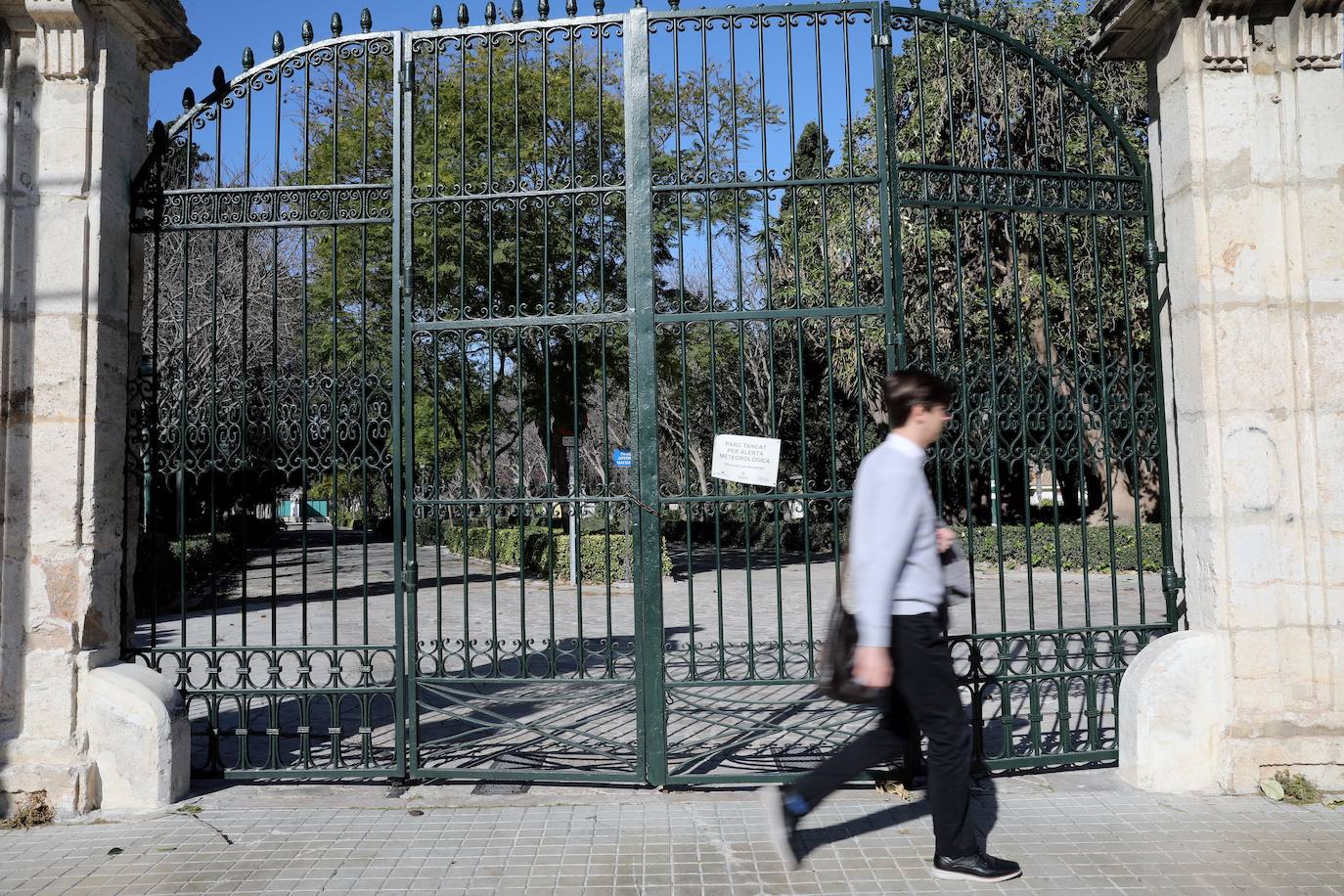 Parques cerrados en Valencia. 