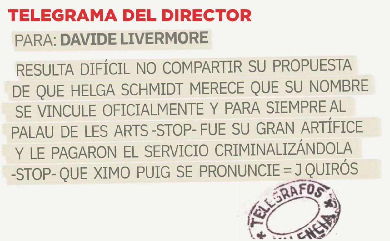 Telegrama para Davide Livermore