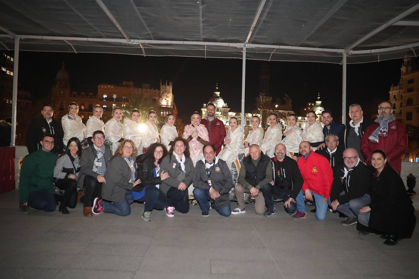 Mascletà nocturna de la Pirotecnia Tomás en las Fallas 2020 de Valencia