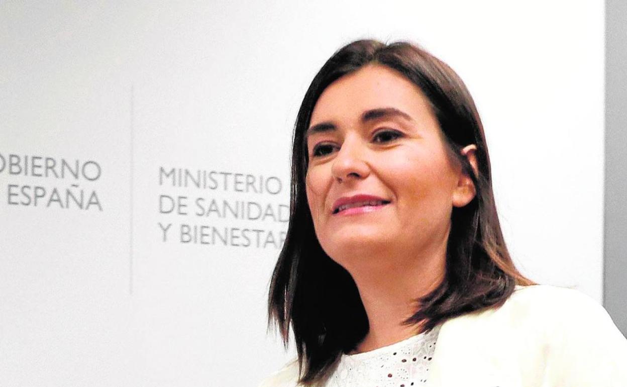 Carmen Montón, en un acto todavía como ministra de Sanidad