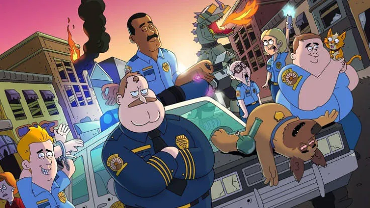 Paradise Police (Netflix, temporada 2) | Una comedia de animación para adultos basada en las idas y venidas en una comisaría. Estrenada el 6 de marzo.