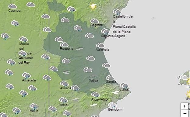 El tiempo para el sábado.