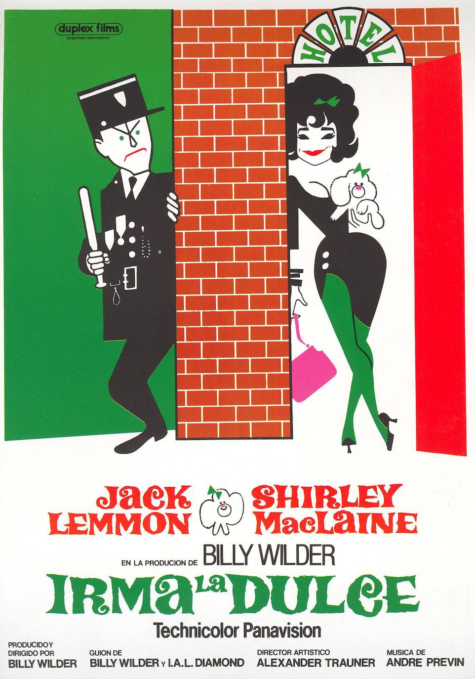 22. 'Irma la dulce'. De nuevo Jack Lemmon y Shirley MacLaine se ponen a las órdenes de Billy Wylder para protagonizar una cinta deliciosa.