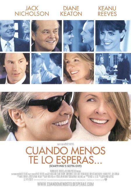 44. 'Cuando menos te lo esperas' (2003). Diane Keaton y Jack Nicholson protagonizan esta comedia romántica de dos personas en edad adulta.