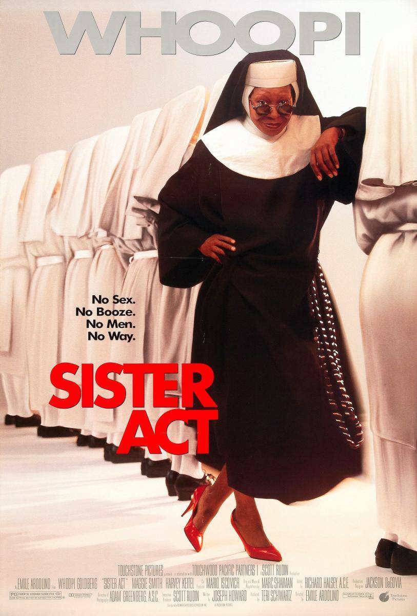 47. 'Sister Act' (1992). Una cantante de cabaret tendrá que refugiarse en un convento haciéndose pasar por monja. 