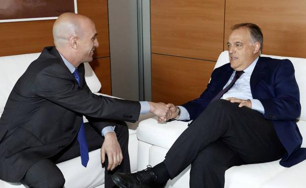 Luis Rubiales y Javier Tebas. 