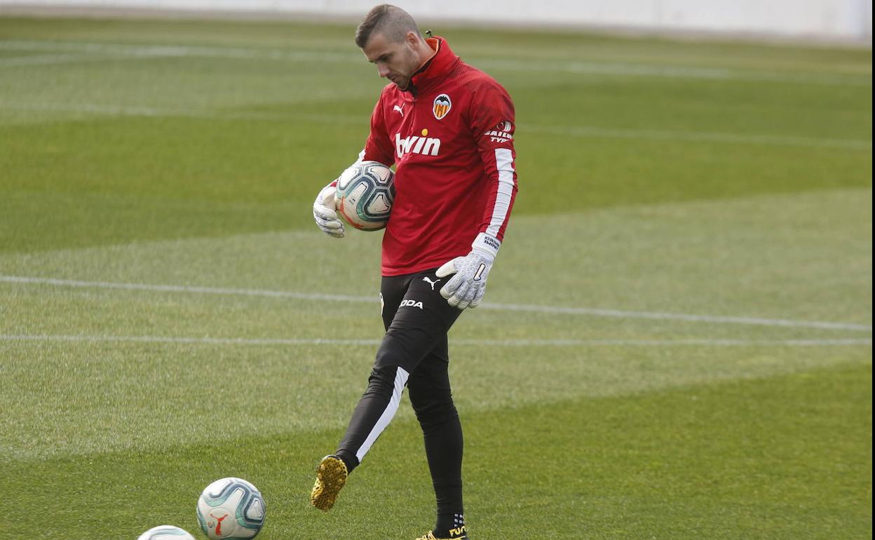 Jaume, en un entrenamiento previo al parón