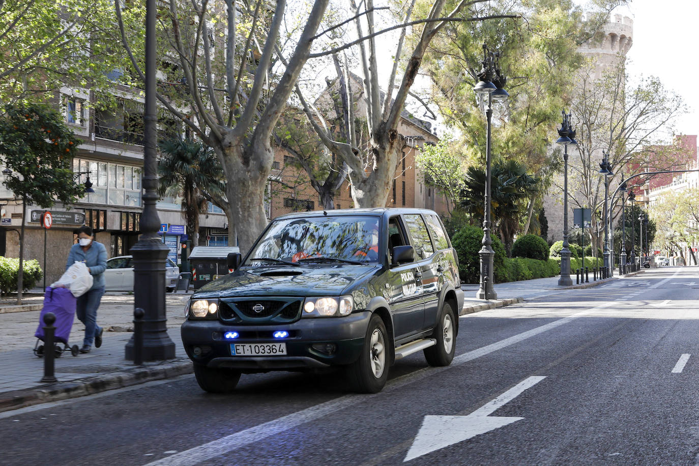 Fotos: La Policía Militar patrulla las calles de Valencia