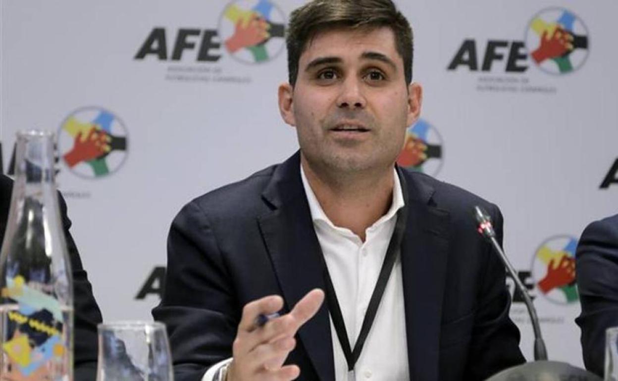 David Aganzo., presidente de la Asociación de Futbolistas Españoles (AFE) 