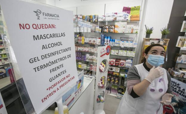 Una farmacia en Valencia. 