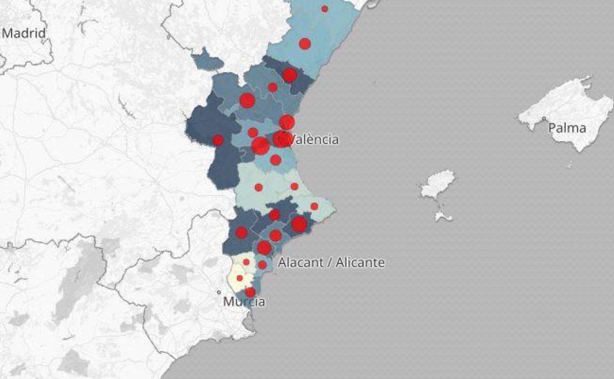 Cifras de contagiados y fallecimientos por coronavirus en cada hospital de la Comunitat