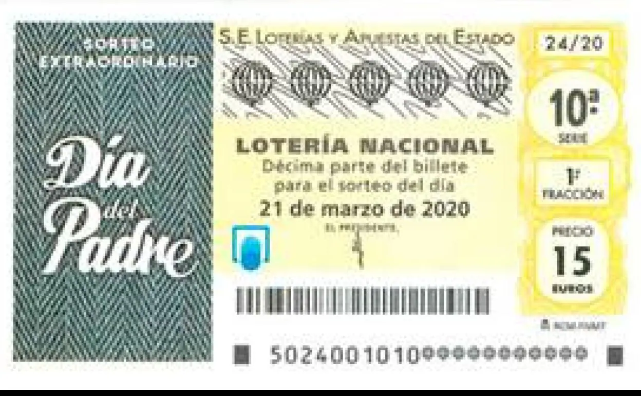 Lotería Nacional | Sorteo de la Lotería Nacional del Día del padre: qué  pasa con mi décimo, cuándo se celebrará | Las Provincias