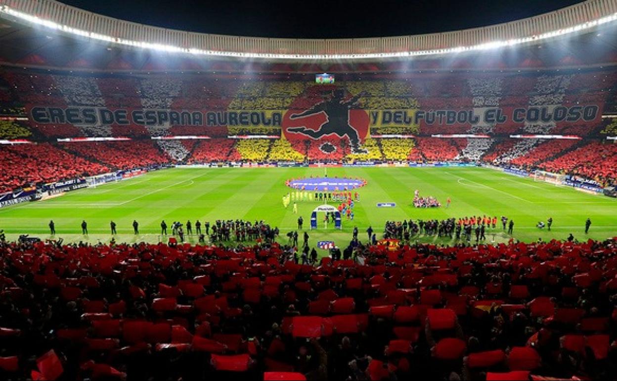 Imagen de las gradas en un partido en el Wanda Metropolitano. 