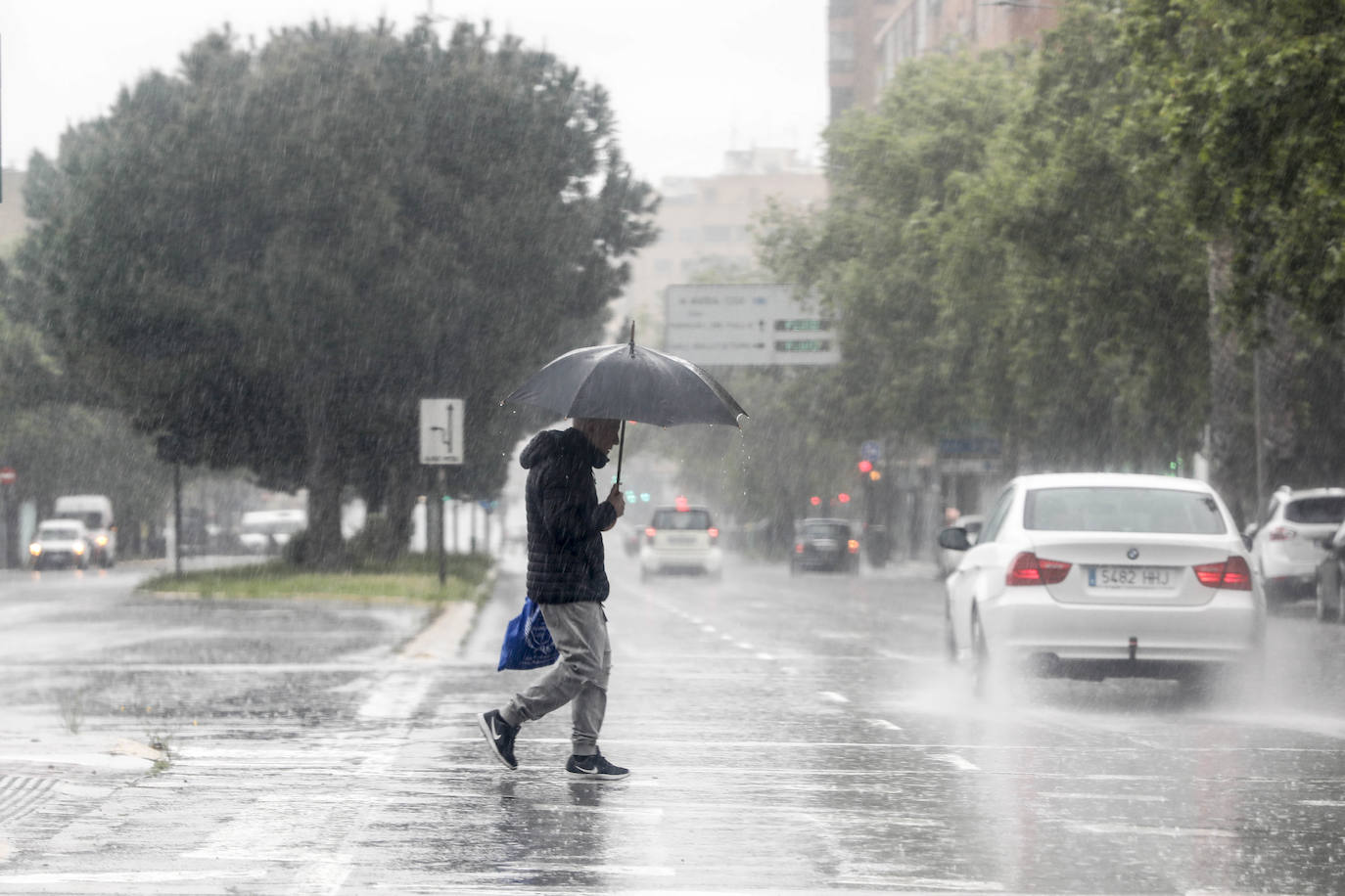 Enésimo día de precipitaciones en la ciudad durante la crisis sanitaria