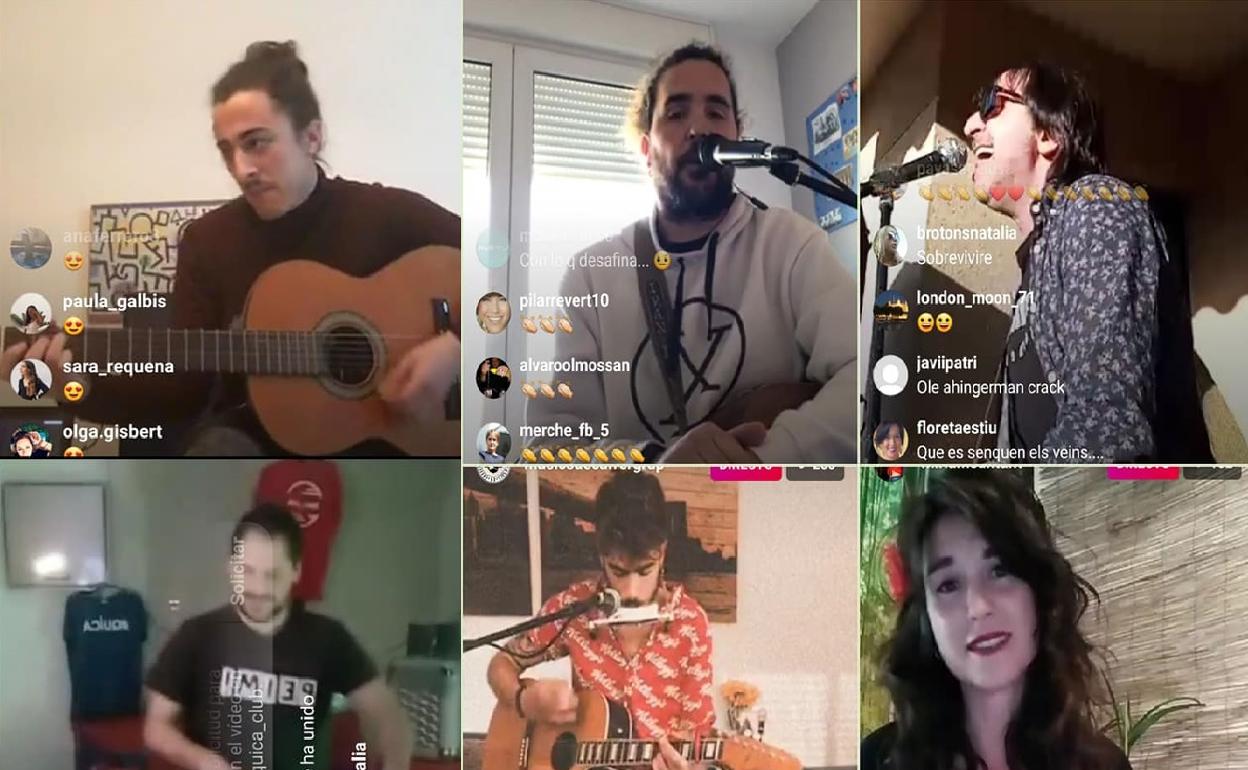 Participantes de la primera edición del festival de música en redes sociales organizado en Ontinyent. 