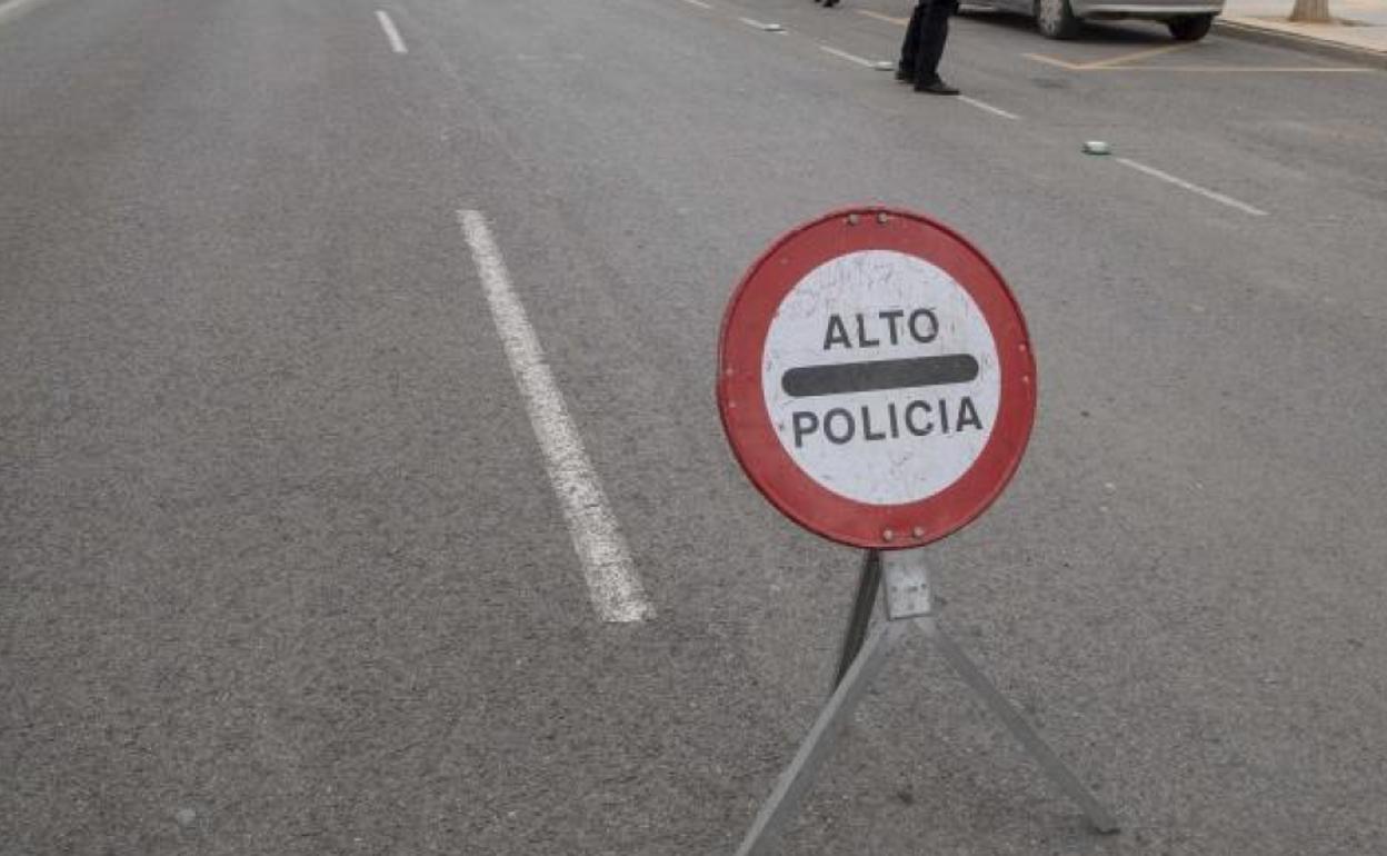 Control de la policía. 