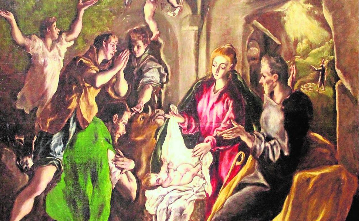 Cuadro de El Greco 'Adoración de los Pastores'. 