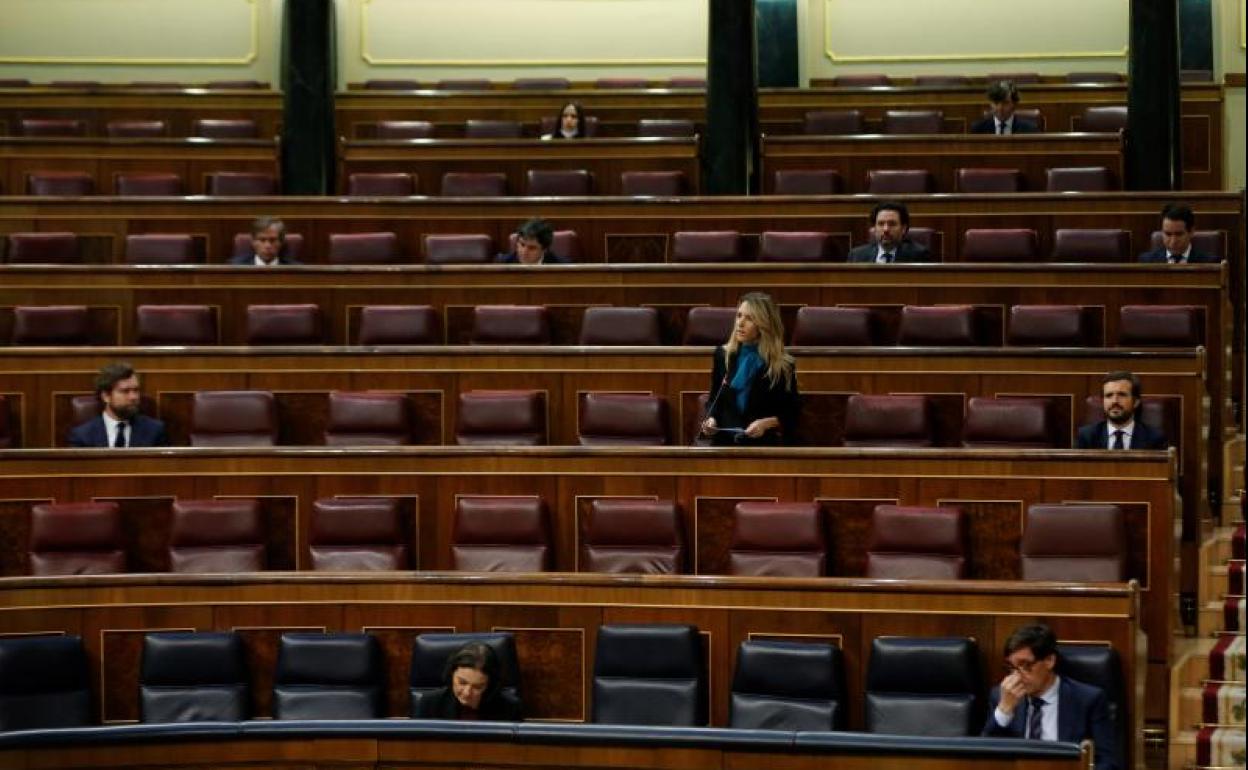 El Congreso de los Diputados, durante el estado de alarma. 