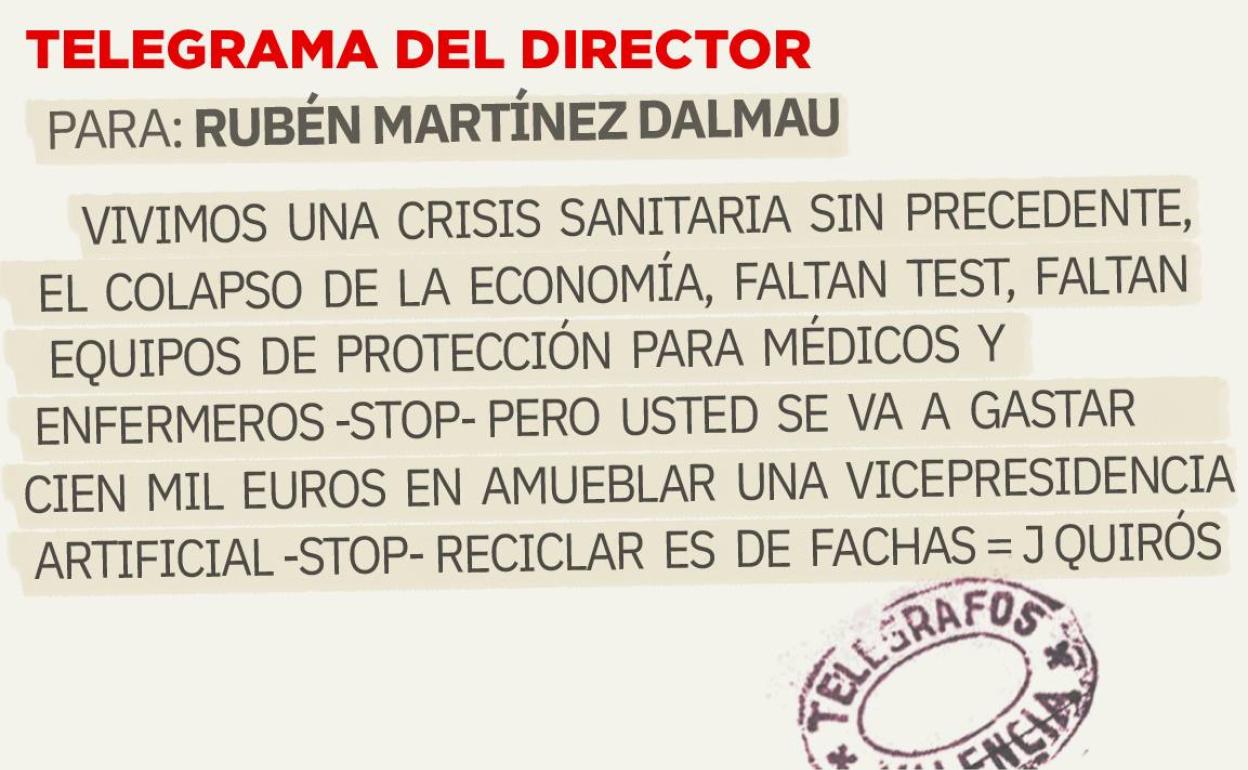 Telegrama para Rubén Martínez Dalmau