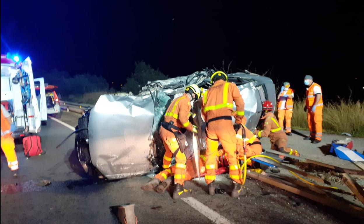 Así quedó el vehículo tras el accidente. 