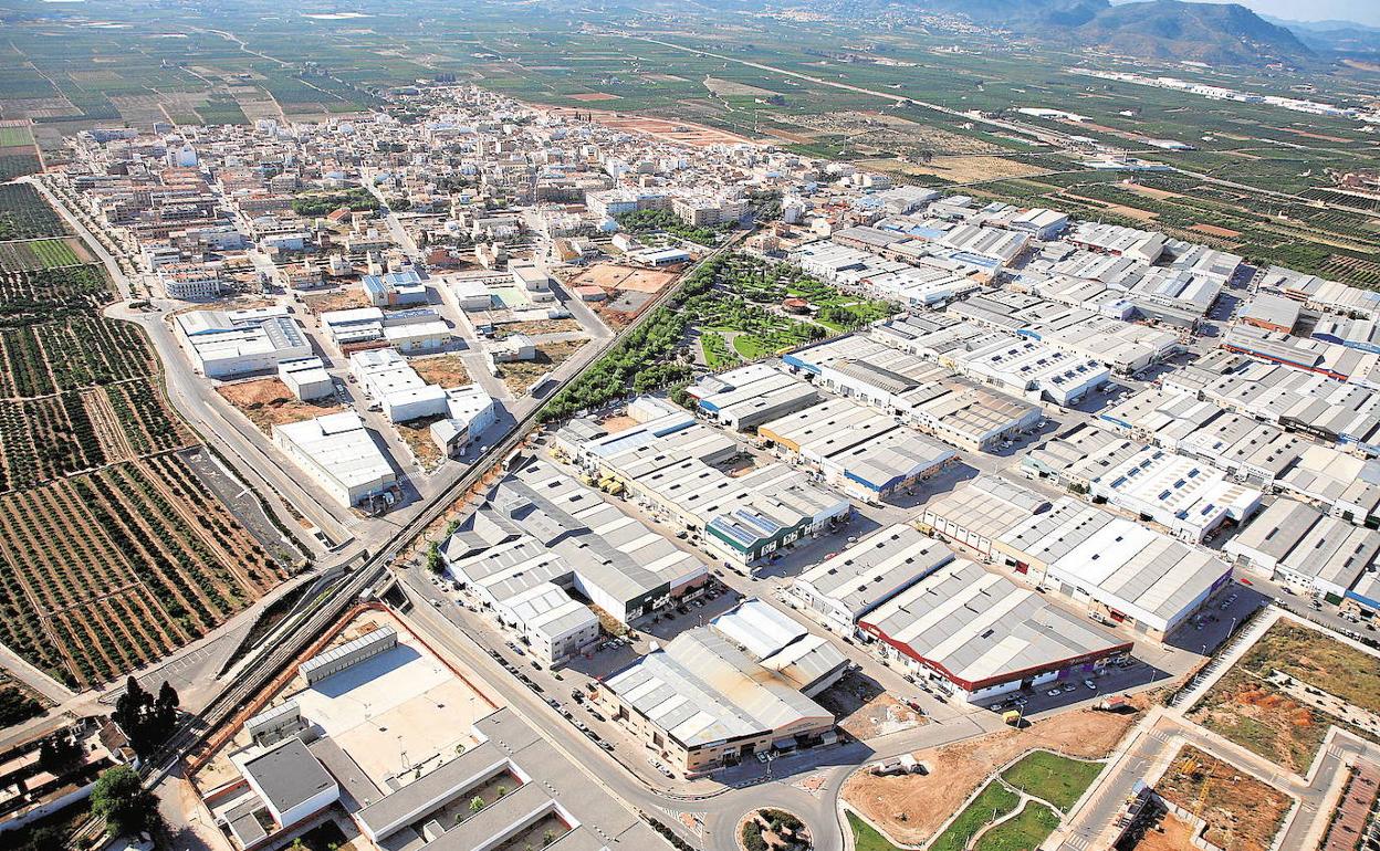 Vista aérea de Rafelbunyol, en Valencia. 