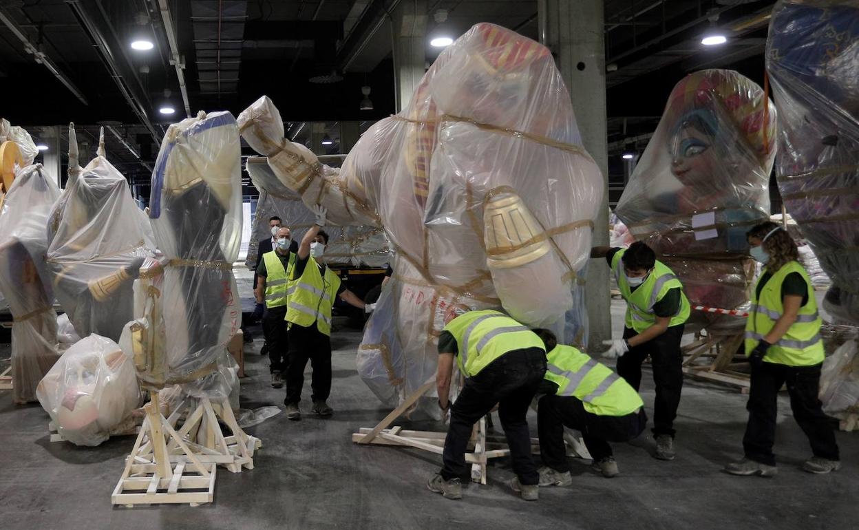 Fallas 2020 | Unas 60 fallas más serán trasladadas a Feria Valencia en los próximos días