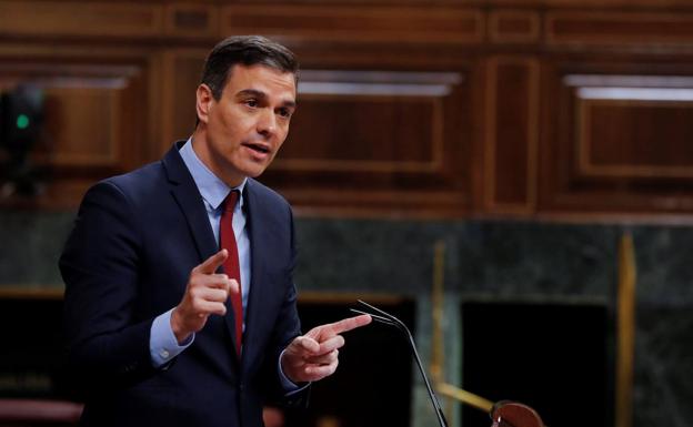 Pedro Sánchez, en el Congreso. 