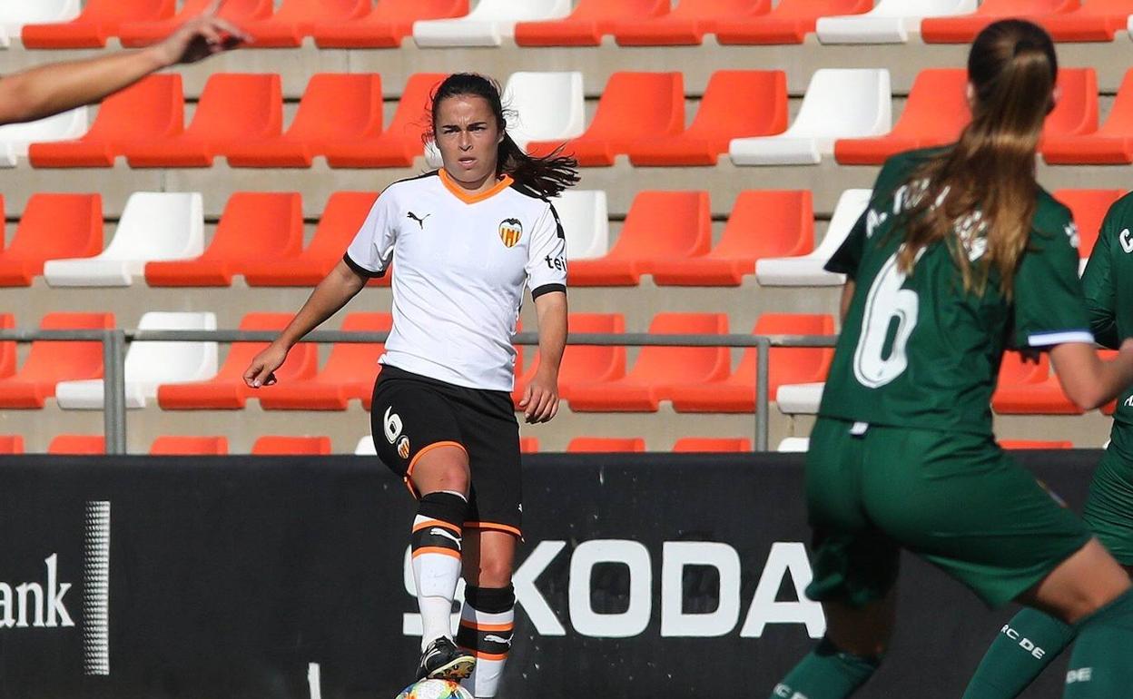 Paula Guerrero, durante un partido en la Ciudad Deportiva 