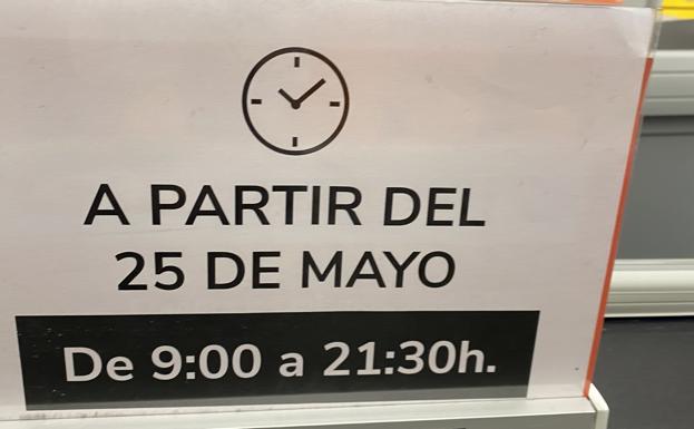 Consum anuncia su nuevo horario.