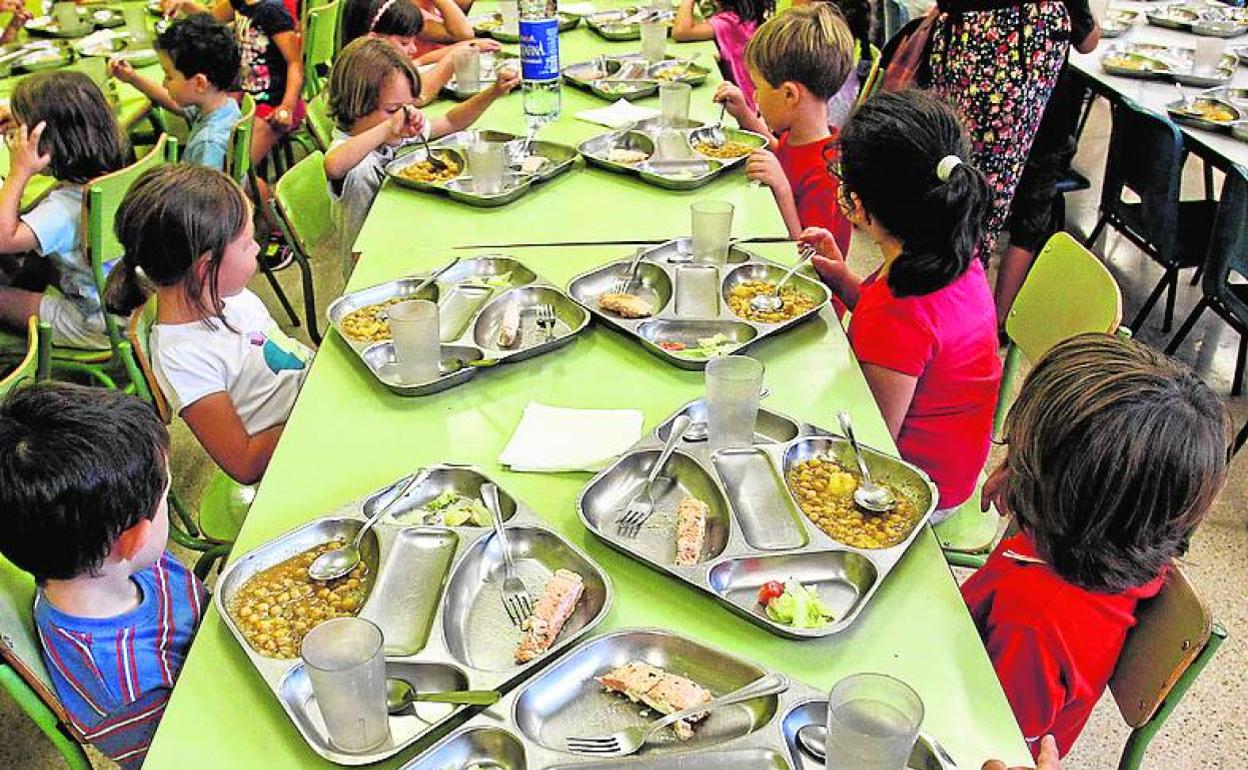 Comedor escolar de un centro alicantino. 