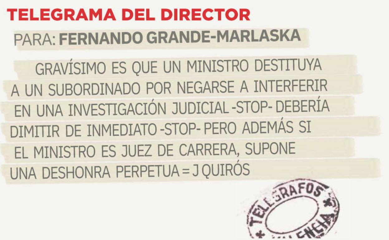 Telegrama para Fernando Grande-Marlaska