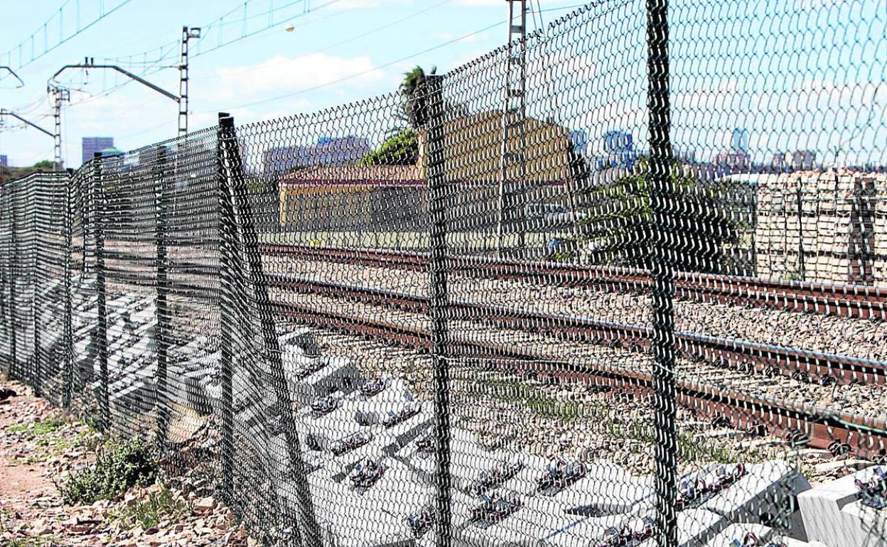 Traviesas apiladas en Valencia. 