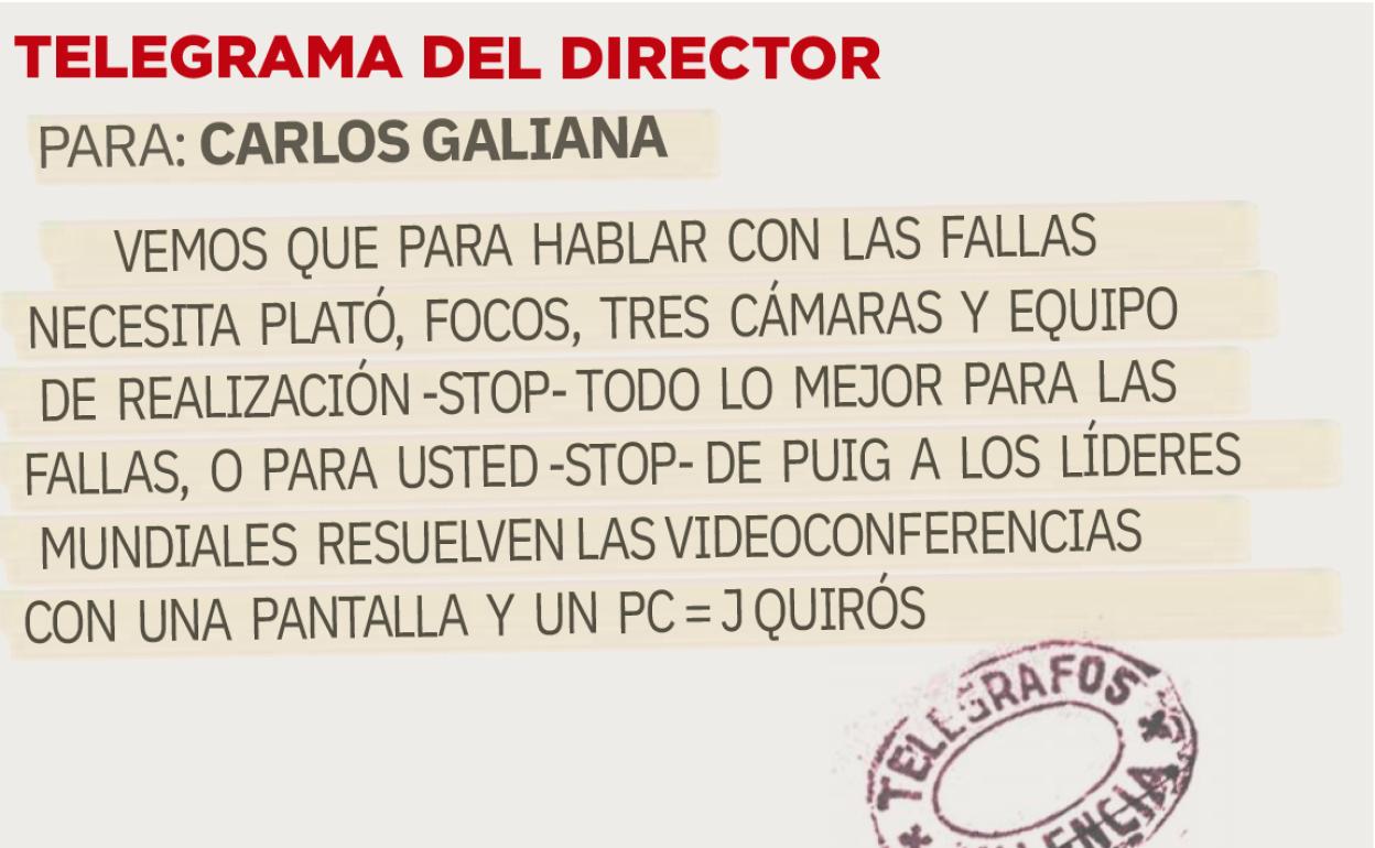 Telegrama para Carlos Galiana