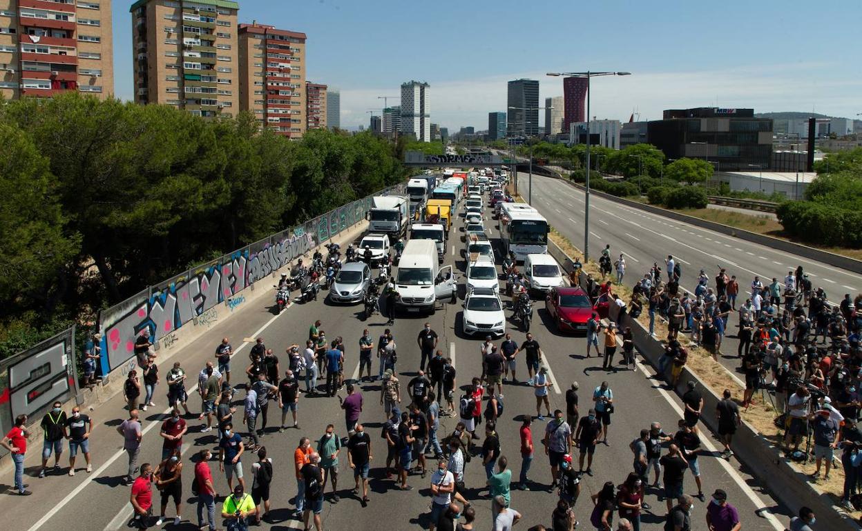 Movilización del trabajadores. 