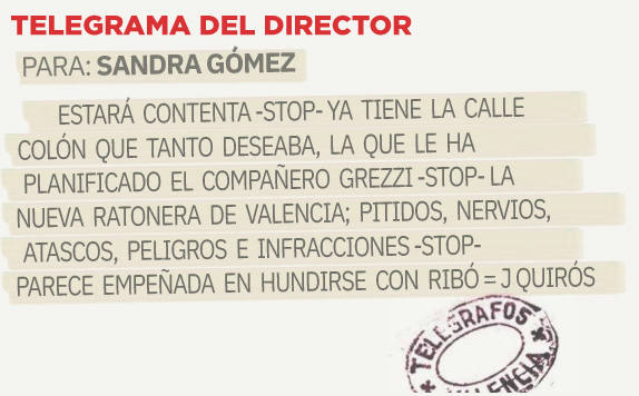 Telegrama para Sandra Gómez