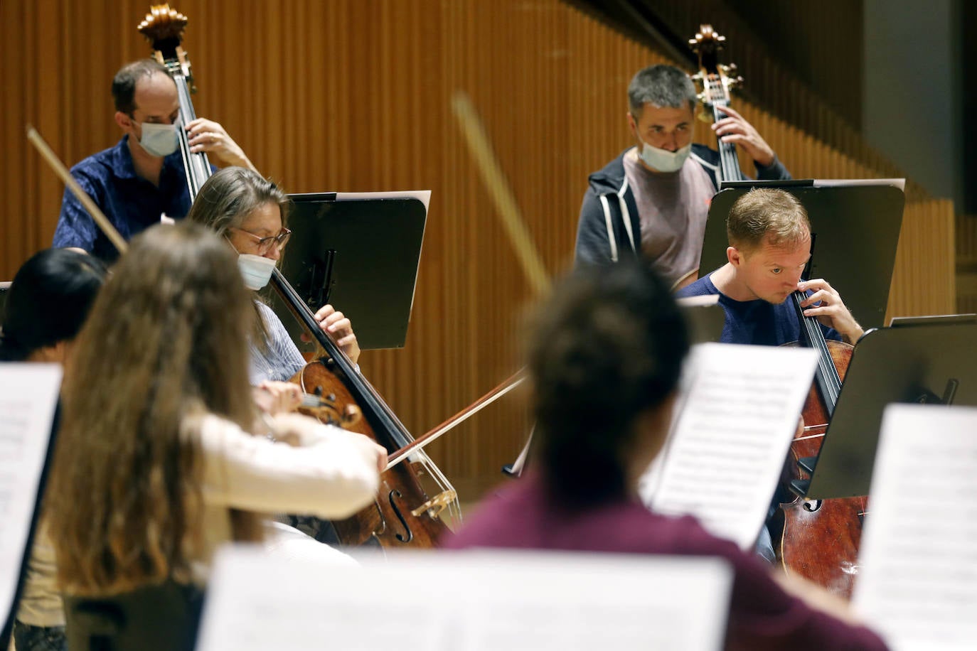 Fotos: Primer ensayo de la Orquestra del Palau de les Arts durante la desescalada de la pandemia del Covid-19