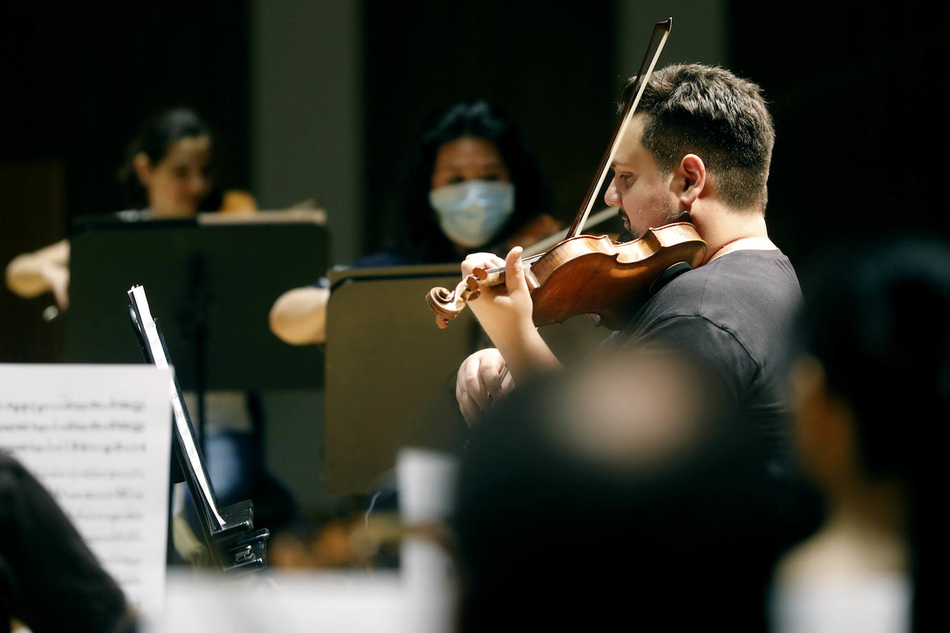 Fotos: Primer ensayo de la Orquestra del Palau de les Arts durante la desescalada de la pandemia del Covid-19