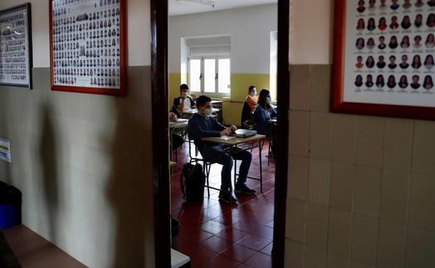 Alumnos en un aula de Secundaria. 