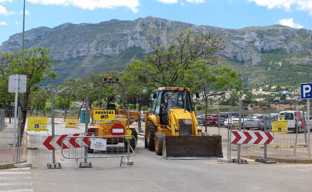 Las obras que empezaron esta semana en el tramo inicial del camí de Sant Joan. 