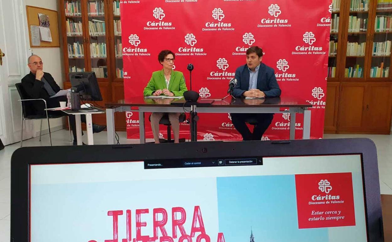 Un momento de la presentación del balance de Cáritas Diocesana de Valencia.