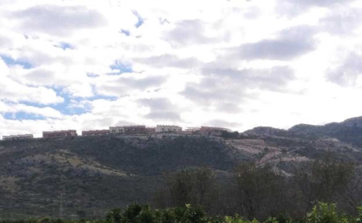 Imagen de los terrenos donde estaba proyectada la construcción del campo de golf en el término municipal de Pego.