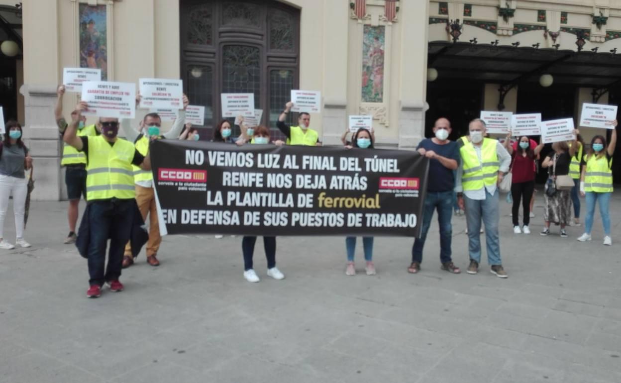 La concentración en Valencia. 