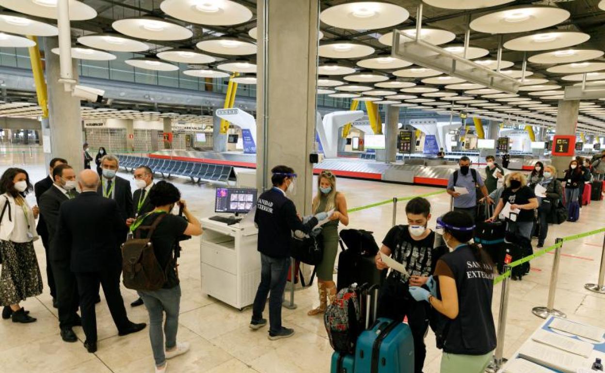 Llegada de turistas a España. 