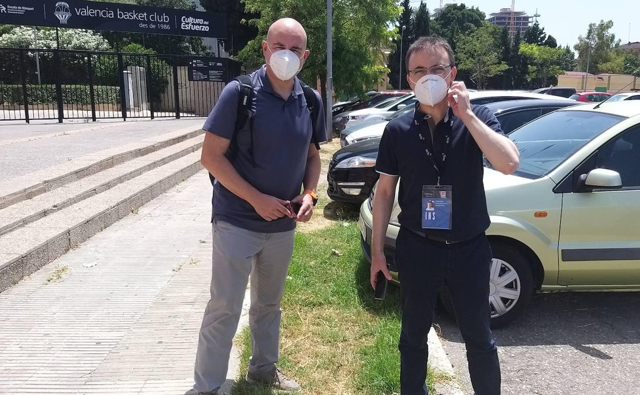 Ponsarnau y Mulero, a la salida de la reunión. 