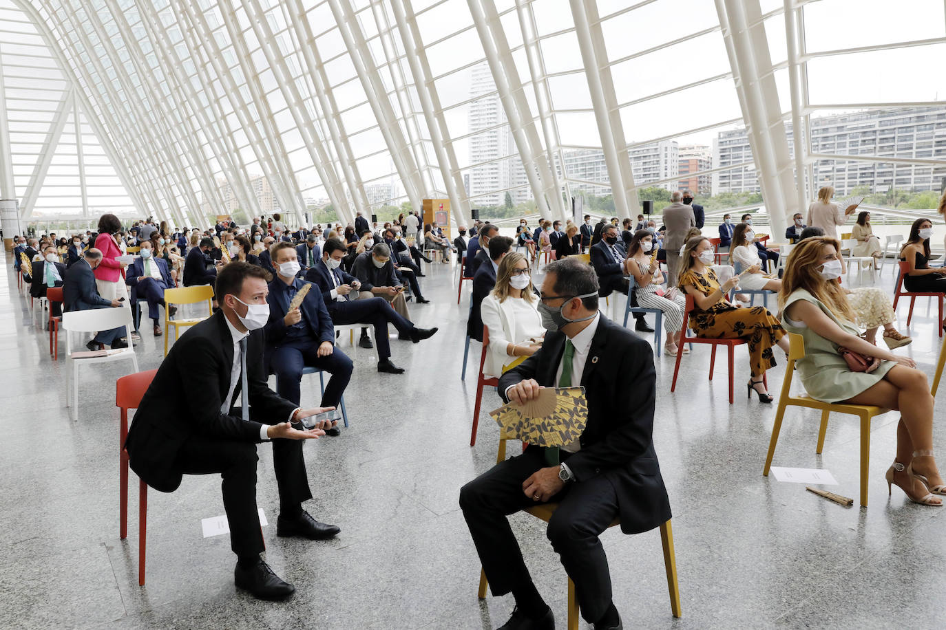 Don Felipe y Doña Letizia entregan en el Museo de las Ciencias los Premios Nacionales de Diseño al presidente de Iberdrola, Ignacio Galán, a Porcelanosa, a la empresa Point y a la diseñadora Marisa Gallén