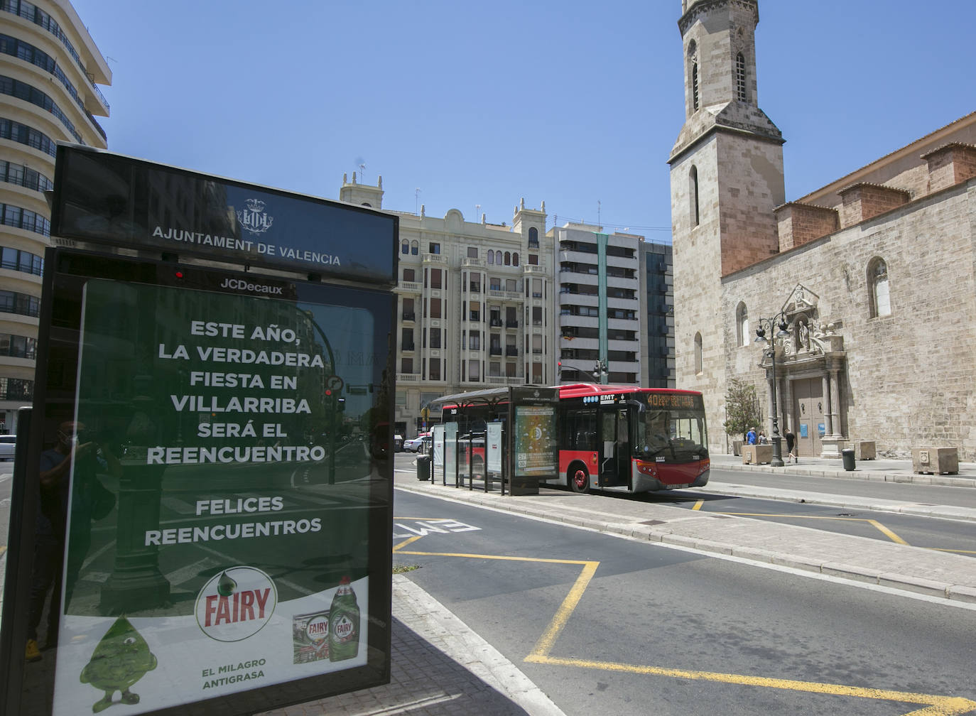 Fotos: Empiezan las obras de peatonalización de la plaza San Agustín de Valencia