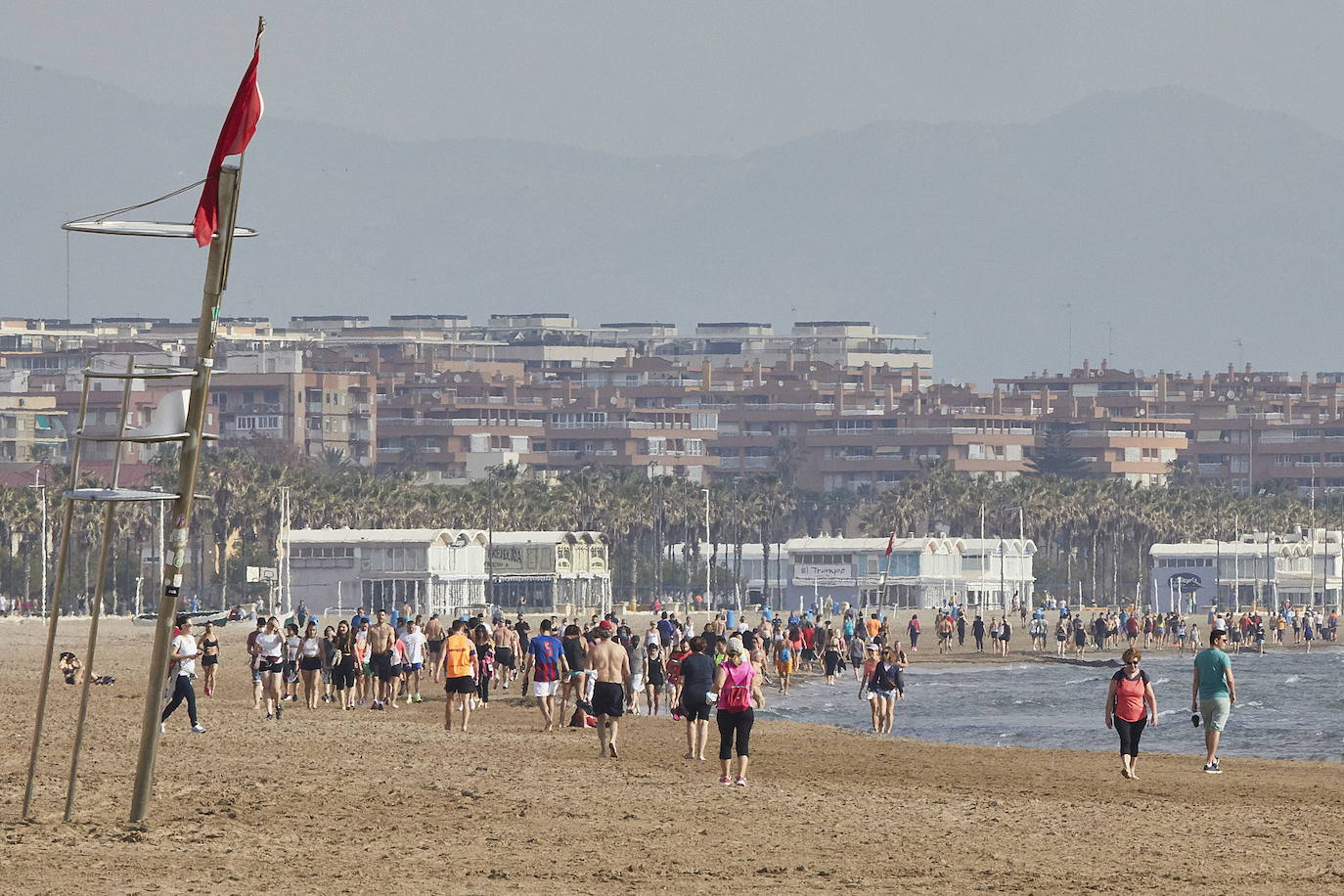 Playa de las Arenas en Valencia. 