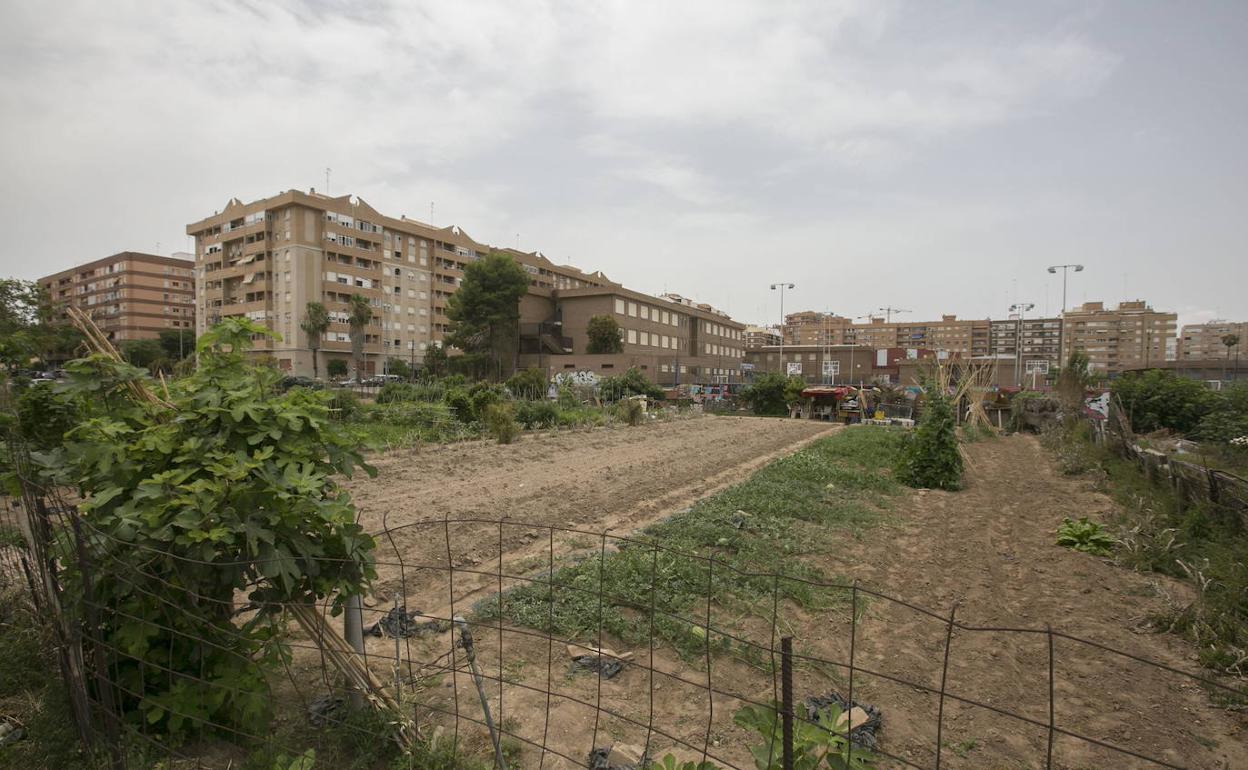 Parte de los terrenos del plan de Benimaclet, vistos desde la ronda norte. 