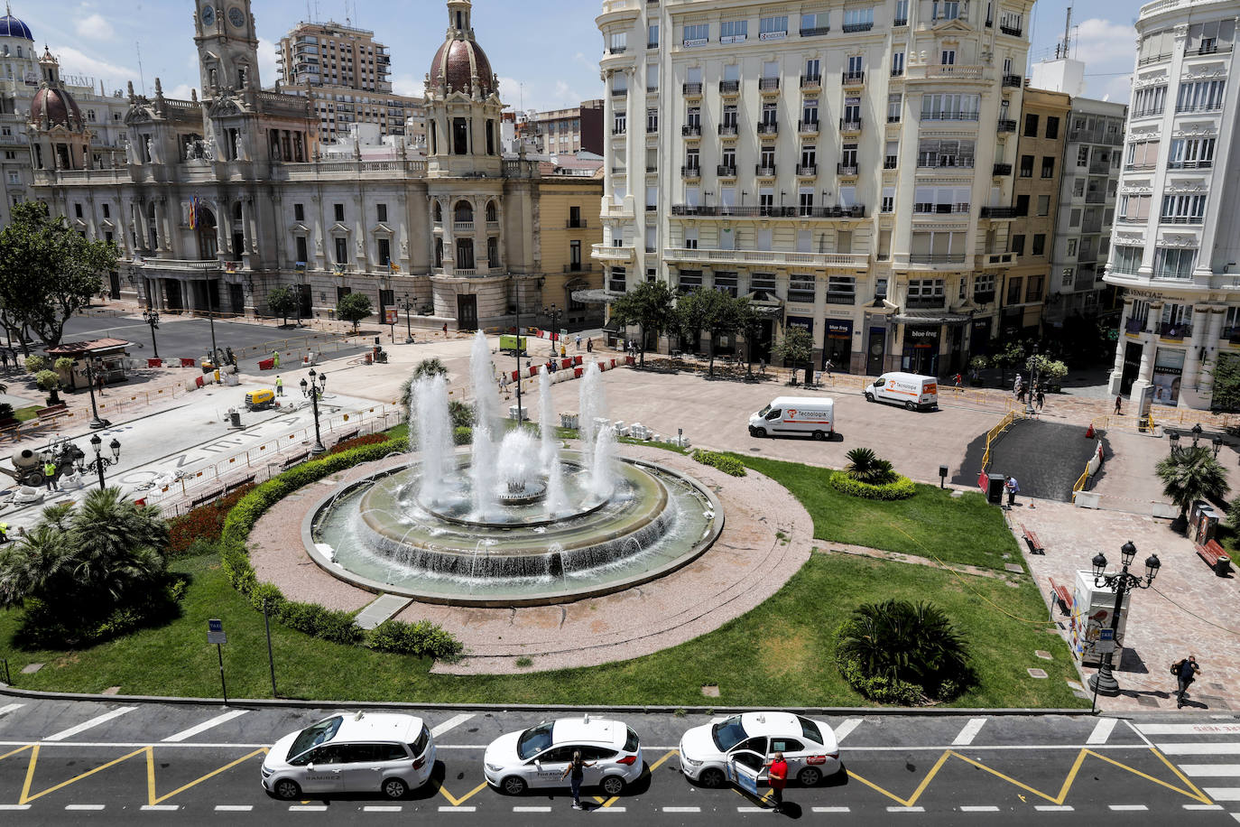 Fotos: Avanzan las obras en la plaza del Ayuntamiento