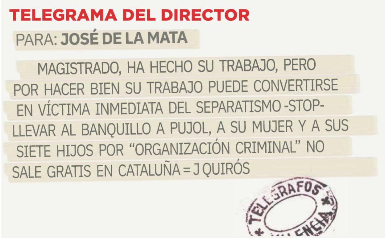 Telegrama para José de la Mata